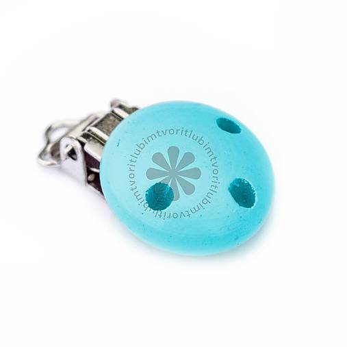 Galantéria - (7705) Drevený klip na cumlík, 30 mm - 1 ks - 17415536_