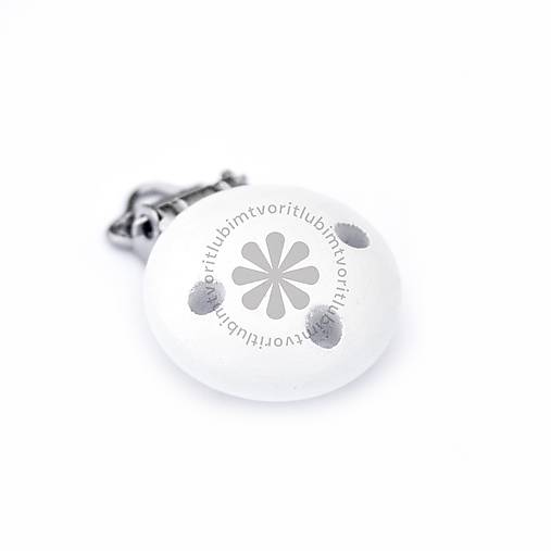 Galantéria - (7707) Drevený klip na cumlík, 30 mm - 1 ks - 17415542_