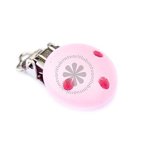 Galantéria - (7706) Drevený klip na cumlík, 30 mm - 1 ks - 17415548_