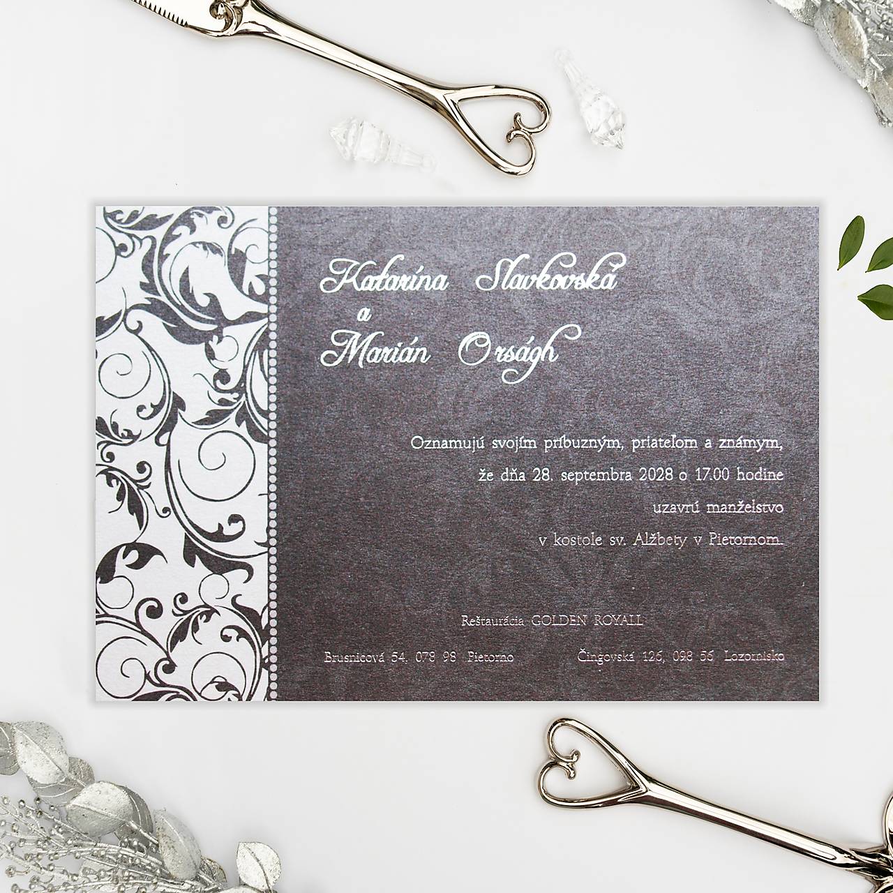 Svadobné oznámenia A5010