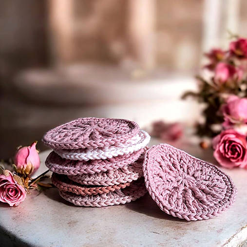 Úžitkový textil - Masážna odličovacia žinka SOFT | set Meghan's Rose - 17419067_