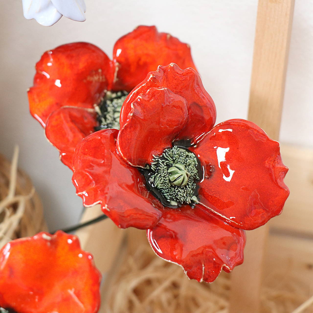 Keramický zápich Divý mak