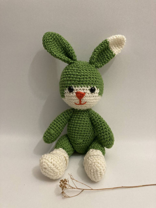 Hračky - hačkovaný ZAJO /ZAJAC /ZAJKO  - 17419640_