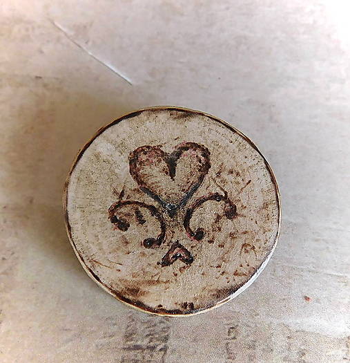 Brošne - drevená brošňa folk - Výpredaj všetkého! - 17421853_