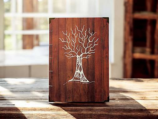 Papiernictvo - Kreslený zápisník Strom A5 - 17420361_