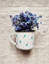 Nádoby - Smaltovaný hrnček Nezábudky II.  - 17422021_