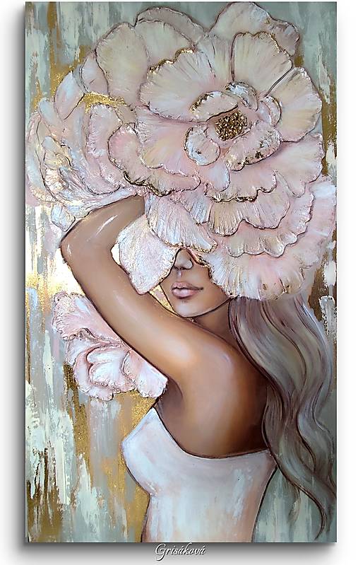 Obrazy - Obraz ....pivónia - 17420161_