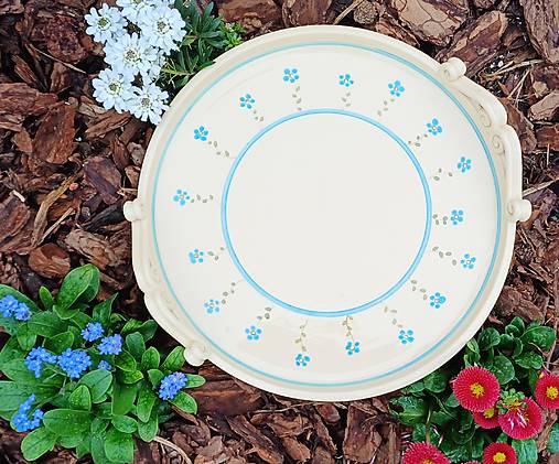 Nádoby - Podnos- Nezábudky - 17420085_