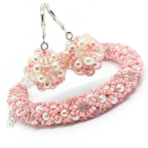 Sady šperkov - ROSE NET - Náramok a náušničky  - 17420491_