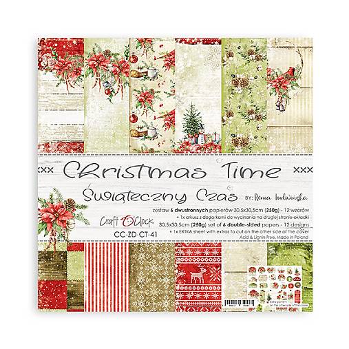 Papier - Scrapbook papier Christmas Time 12 x 12 - 17423677_