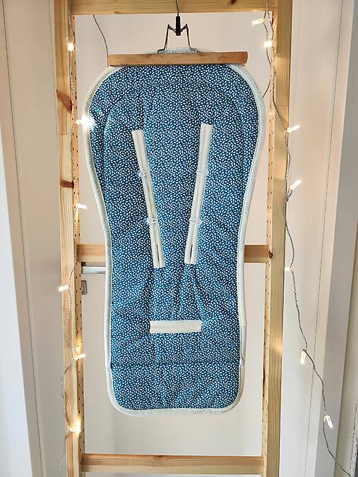 Detský textil - VLNIENKA podložka do kočíka THULE  Urban Glide 100% MERINO TOP SUPER WASH Natural  Tyrkysová - 17423429_