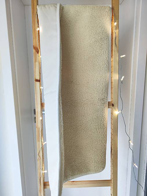 Úžitkový textil - VLNIENKA prehoz  trojitý na gauč , sedačku,  BARANČEK 100% MERINO vo vlase 600 gr/m2 a čalunícka látka - 17423664_