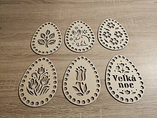 Dekorácie - Drevené veľkonočné kraslice na obháčkovanie - 17424795_
