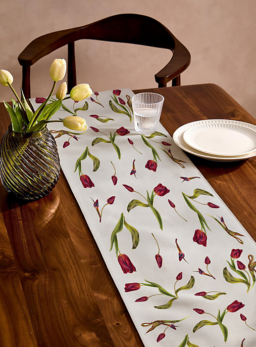 Úžitkový textil - Štóla / Behúň TULIPÁNY - 17422472_