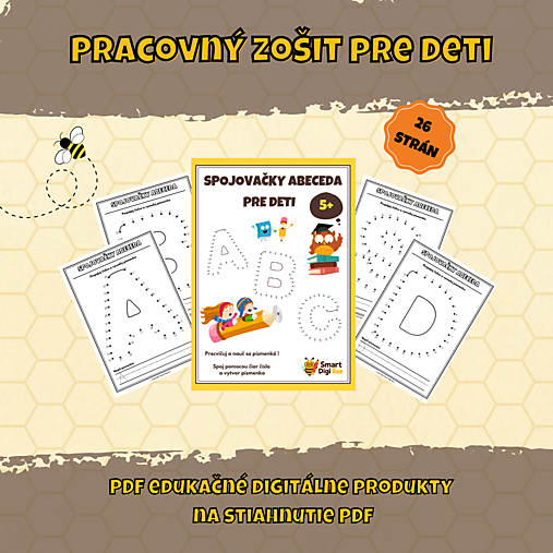 Hračky - Spojovačky Abeceda Pracovný zošit na stiahnutie PDF - 17425080_