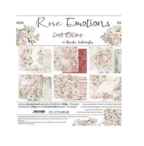 Papier - Scrapbook papier 12 x 12 Rose Emotions - 17425647_