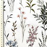 Textil - jemné listy, 100 % bavlnený perkál EÚ, šírka 160 cm - 17426178_