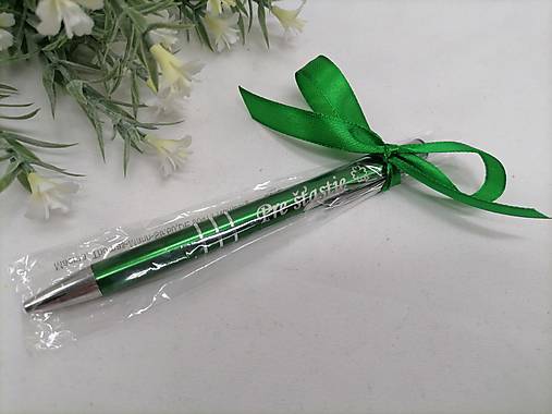 Nástroje - Pero gravírované s textom pre šťastie zabalené - 17426042_