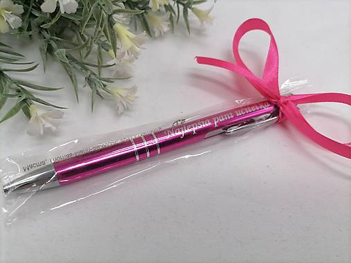 Nástroje - Pero gravírované s textom najlepšia pani učiteľka zabalené - 17426079_