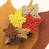 Ozdoby do vlasov - Makramé spona „Javorové listy“ – vlasová ozdoba s javorovým listom - 17428426_