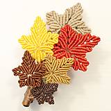 Ozdoby do vlasov - Makramé spona „Javorové listy“ – vlasová ozdoba s javorovým listom - 17428429_