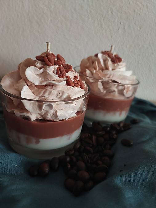 Sviečky - Sójová dezertná sviečka "cappuccino" - 17427686_