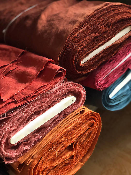 Textil - 100% ľan praný (rôzne farby) - 17429521_