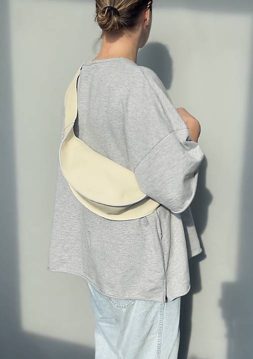 Kabelky - HOBO VANILLA mini vanilková kožená kabelka  - 17430397_