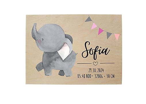 Detské doplnky - Spomienková krabička - Sloník 2 - 17429864_