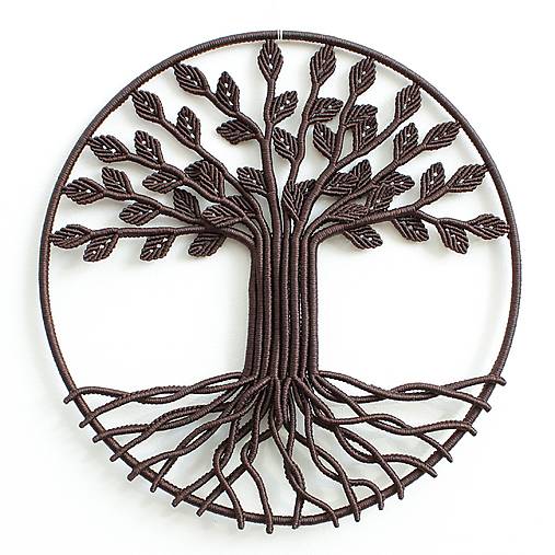 Dekorácie - Micro Makramé dekorácia "Strom" - 17429685_