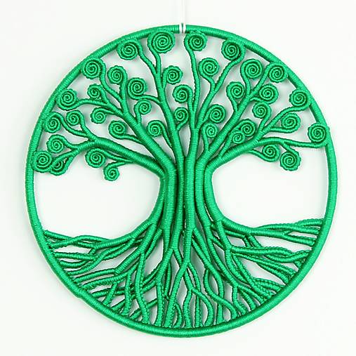Dekorácie - Makramé dekorácia "Keltský strom" - 17430141_