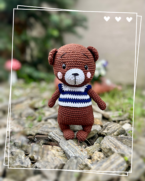 Hračky - Háčkovaný medvedík - 17430599_