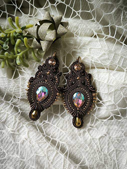 Náušnice - Vivian-šujtášové náušnice - 17429264_