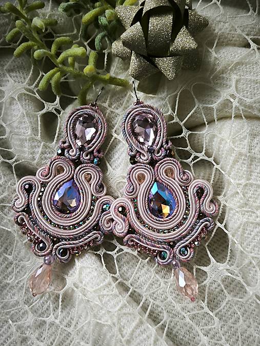 Náušnice - Karla- šujtášové náušnice - 17429367_