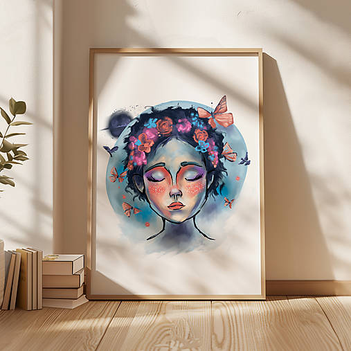 Obrazy - butterfly lady - print - 17431223_