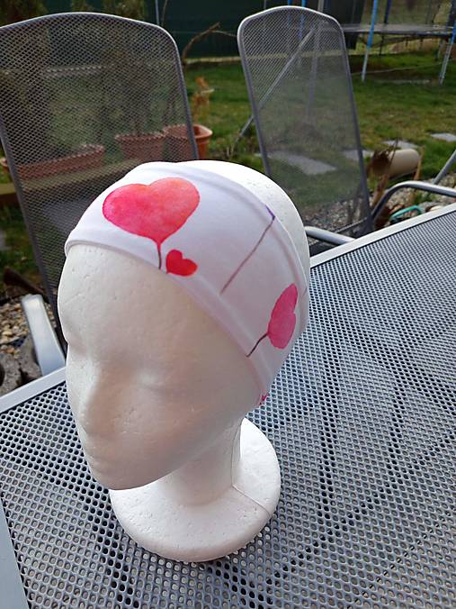 Čiapky, čelenky, klobúky - Čelenka Ružové srdiečka - 17434110_