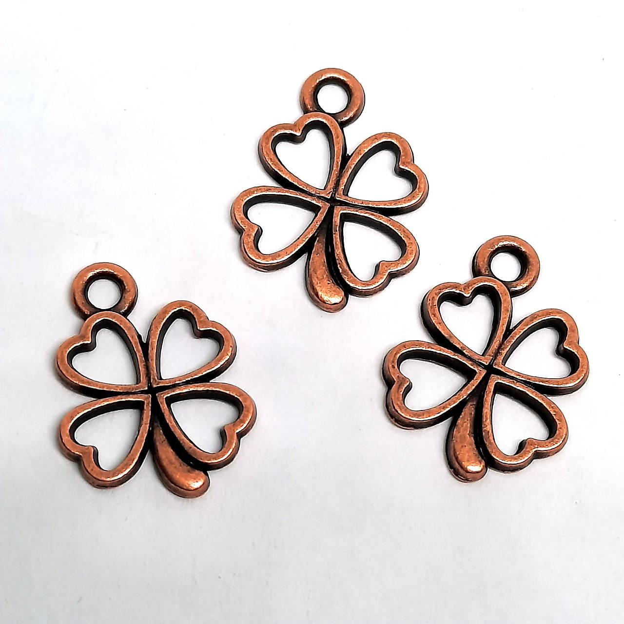 Prívesok štvorlístok 17x14mm-1ks (medená)