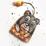 Kľúčenky - KĽÚČOMACKO - vrecko / prívesok / kľúčenka - 17434479_