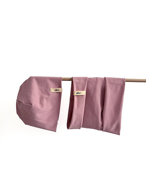 Čiapky, čelenky, klobúky - Detský prechodný set - čiapka a nákrčník - rose - 17433572_