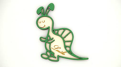 Dekorácie - Drevená veľkonočná ozdoba „Veľkonoční dinosauri“ (Spinosaurus) - 17433664_