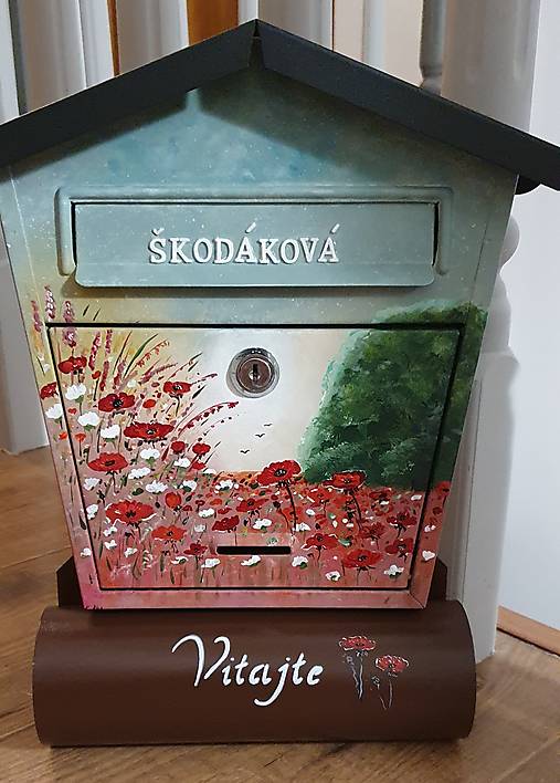 Úložné priestory & Organizácia - Malá poštová schránka- vlčie maky - 17433128_