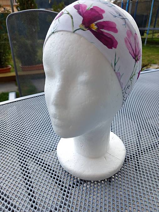 Čiapky, čelenky, klobúky - Čelenka Kvietky ružové - 17435854_