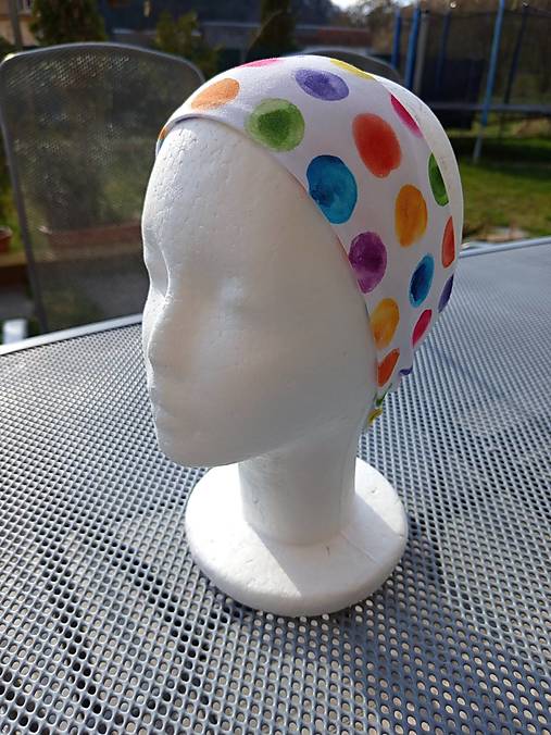 Čiapky, čelenky, klobúky - Čelenka Akvarelové guľôčky - 17435855_