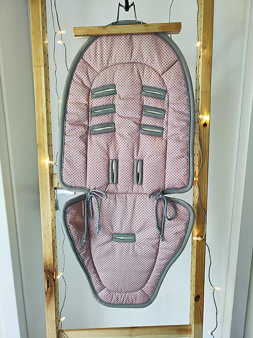 Detský textil - Joolz HUB Seat Liner / Podložka do kočíka  Bodka ružová - 17435447_