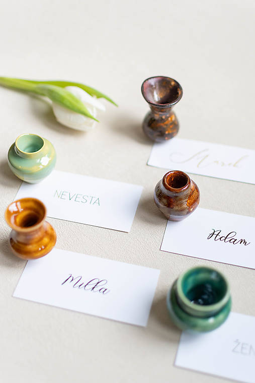 Darčeky pre svadobčanov - Mini vázička na suchý dekor - 17434809_