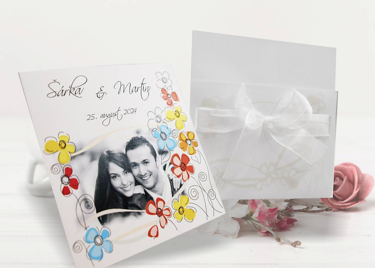 Svadobné oznámenie s fotkou C6042