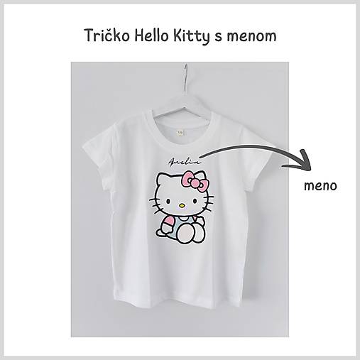 Dievčenské tričko - Hello kitty s menom