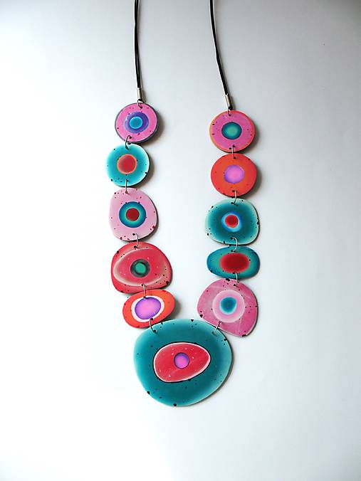 Náhrdelníky - ,,Boho pink,, - 17438691_