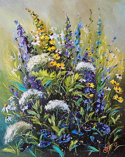Obrazy - Obraz "Kvety na lúke", 40 x 50 cm - 17437215_