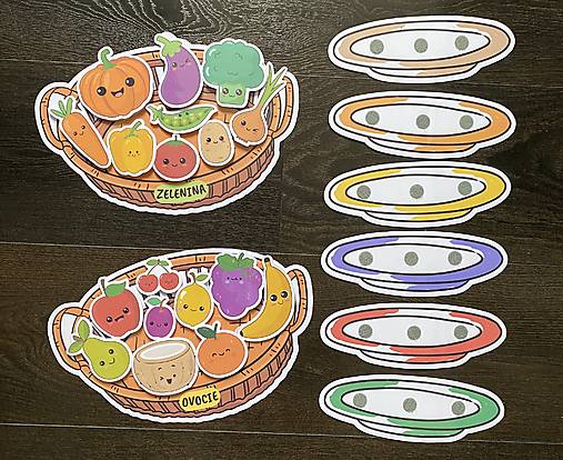 Hračky - Ovocie a zelenina - montessori hra na suchý zips - 17437456_